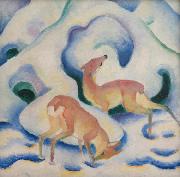 Franz Marc Deer in the Snow (mk34) oil painting picture wholesale